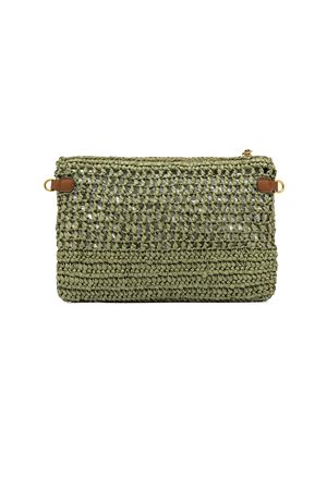 Nefeli pouch bag in green crochet straw GIANNI CHIARINI | BS11950COMMSTRCRCH11730